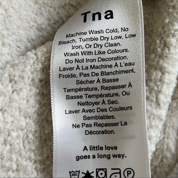 ARITZIA TNA The Iconic Hoodie Cropped Hoodie with side stripe - Grey - Picture 5 of 6